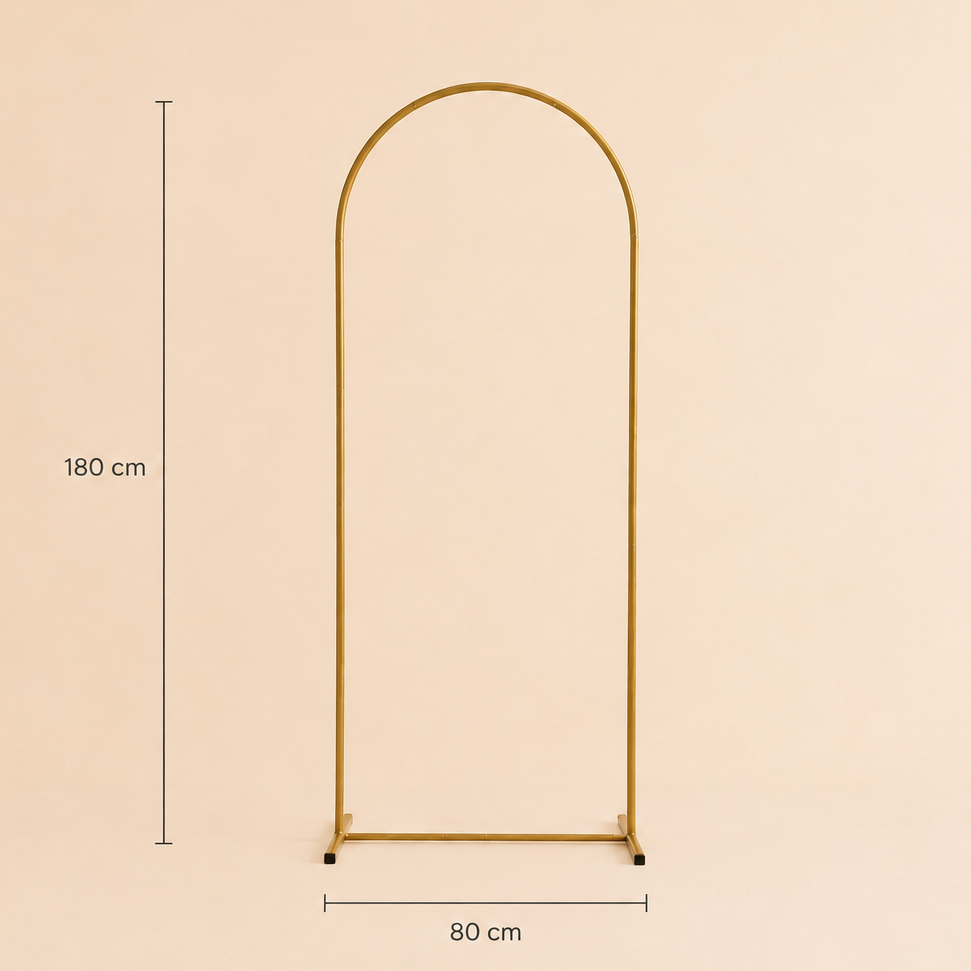 Arche métallique 180x80 cm support toile de fond pour housse tissu pour décor sur-mesure