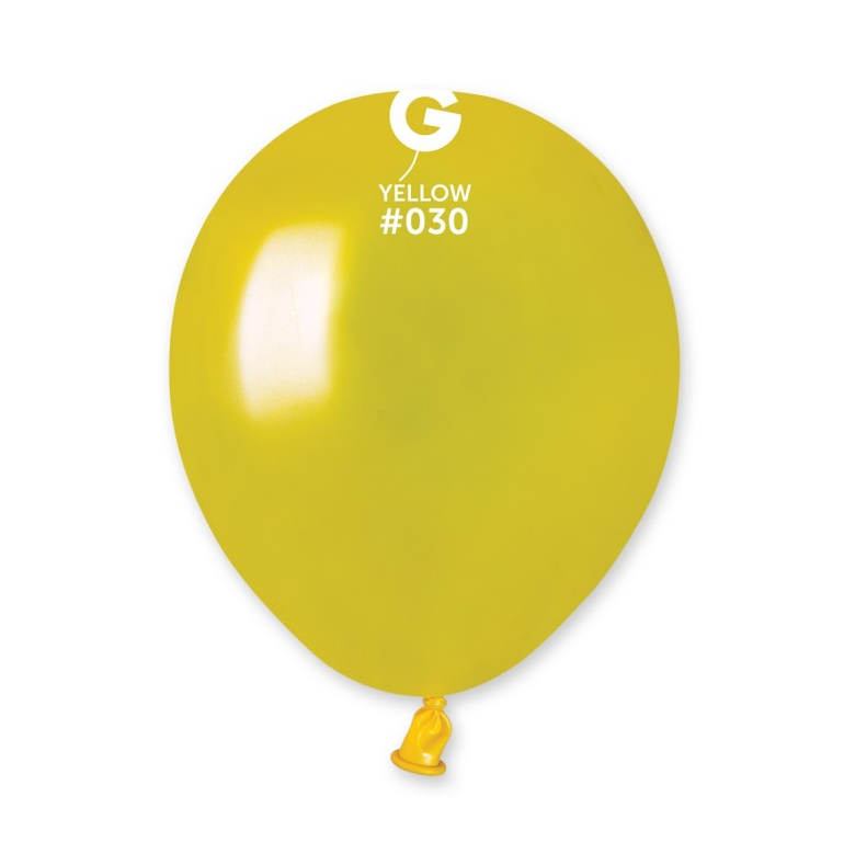 Lot de 100 Ballons Couleur Jaune Irisé #030