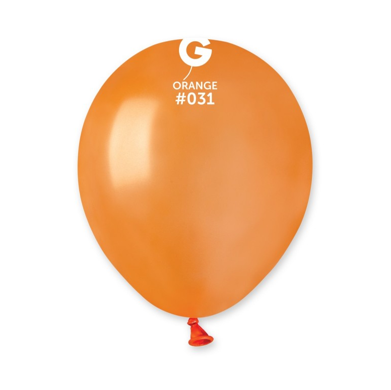 Lot de 100 Ballons Couleur Orange Irisé #031