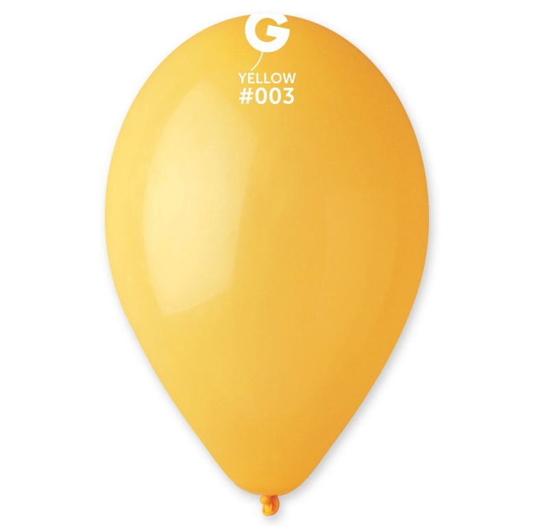 Lot de 100 Ballons Couleur Jaune #003