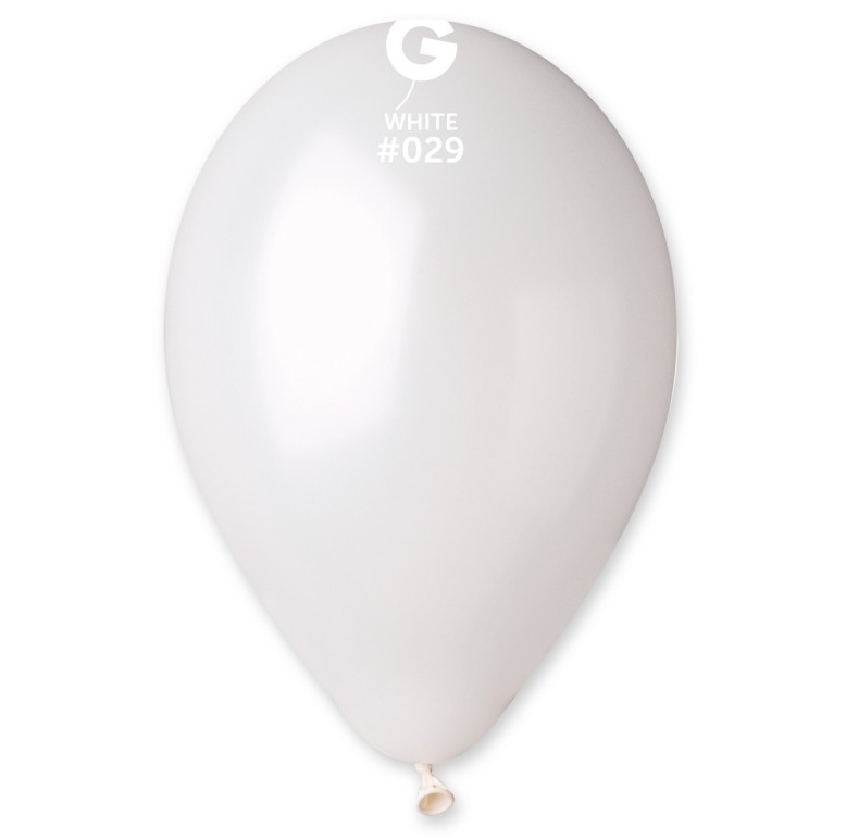 Lot de 100 Ballons Couleur Blanc Irisé #029