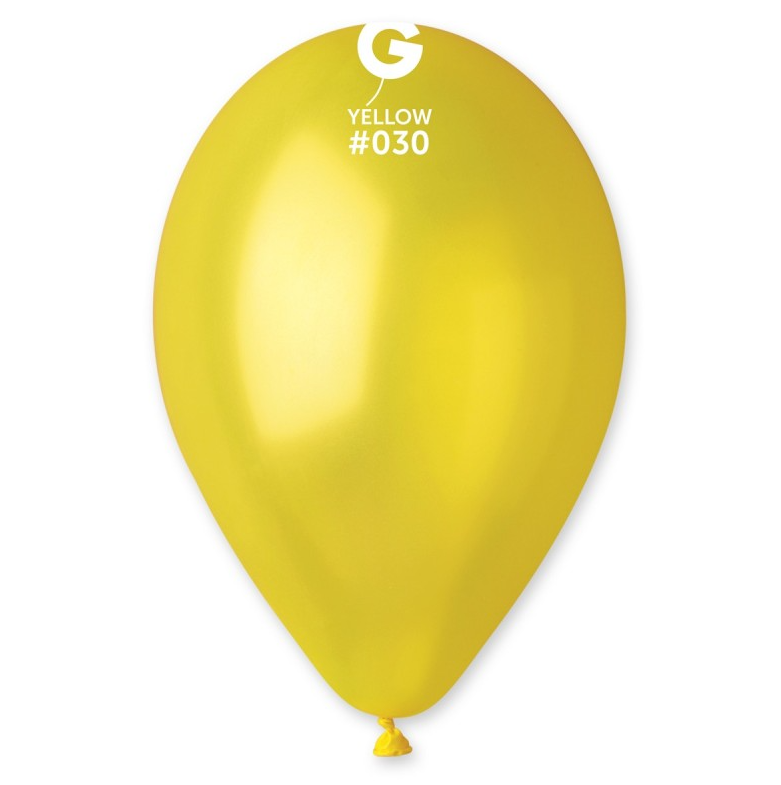 Lot de 100 Ballons Couleur Jaune Irisé #030