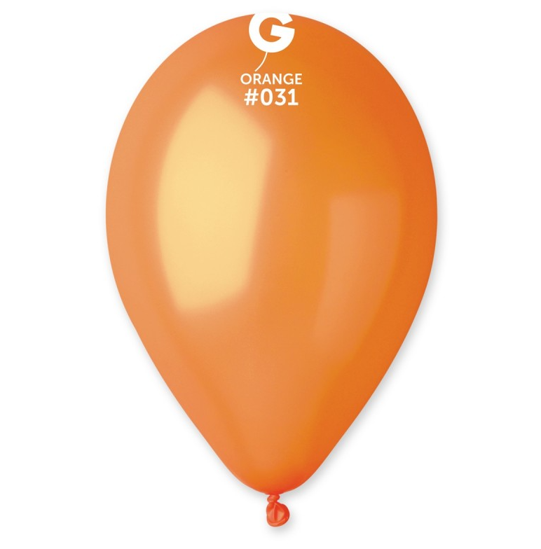 Lot de 100 Ballons Couleur Orange Irisé #031