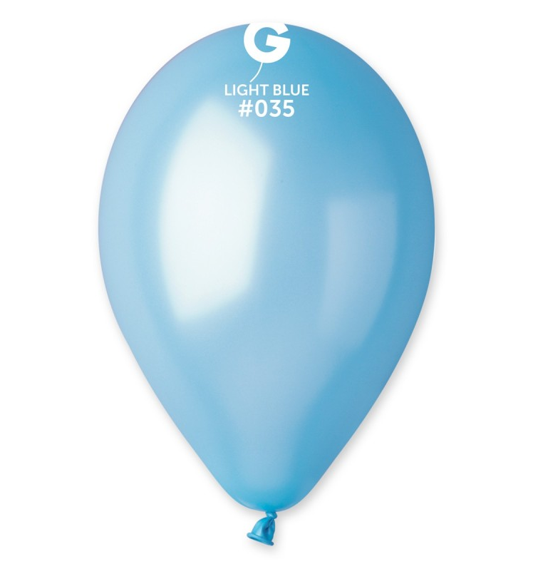 Lot de 100 Ballons Couleur Bleu Lagon Irisé #035