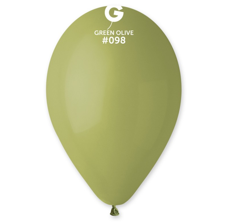 Lot de 100 Ballons Couleur Vert Olive #098