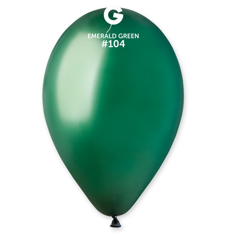 Lot de 100 Ballons Couleur Vert Emeraude #104