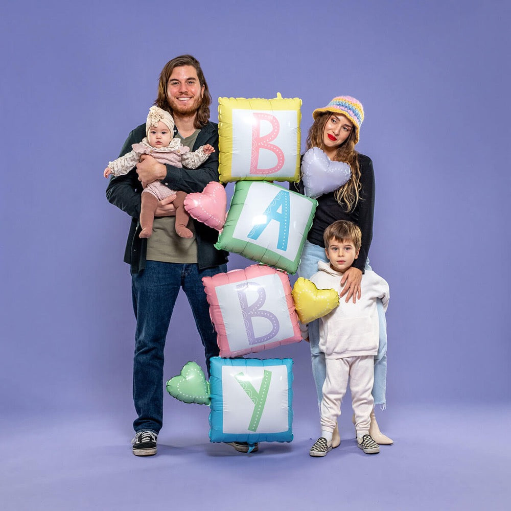 Ballon alu Cubes bébé "BABY" 160cm