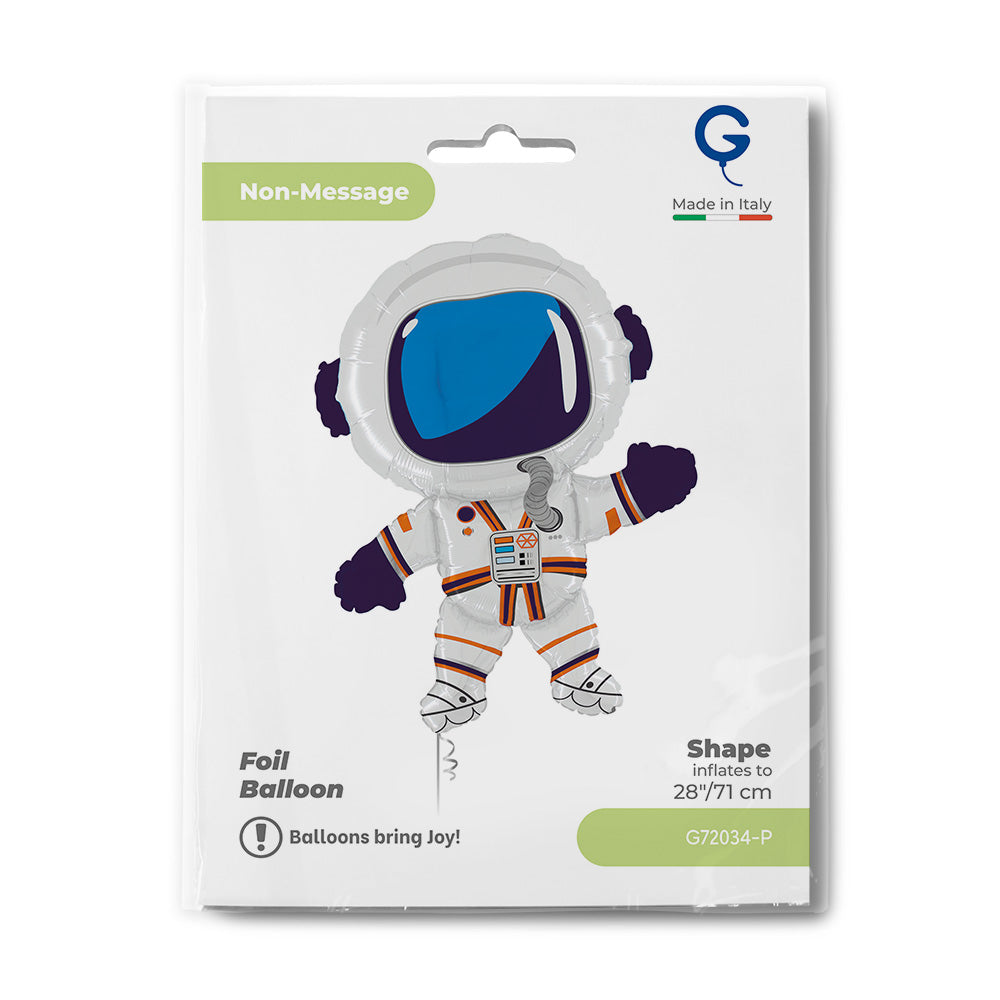 Ballon alu  Astronaute Bleu 70cm