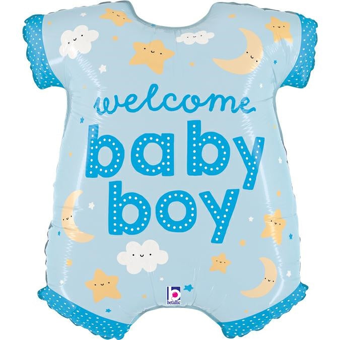 Ballon alu combi babygro "Welcome Baby boy" 79cm