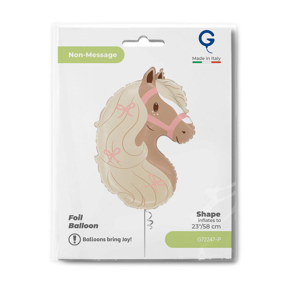 Ballon alu Poney tête 58cm