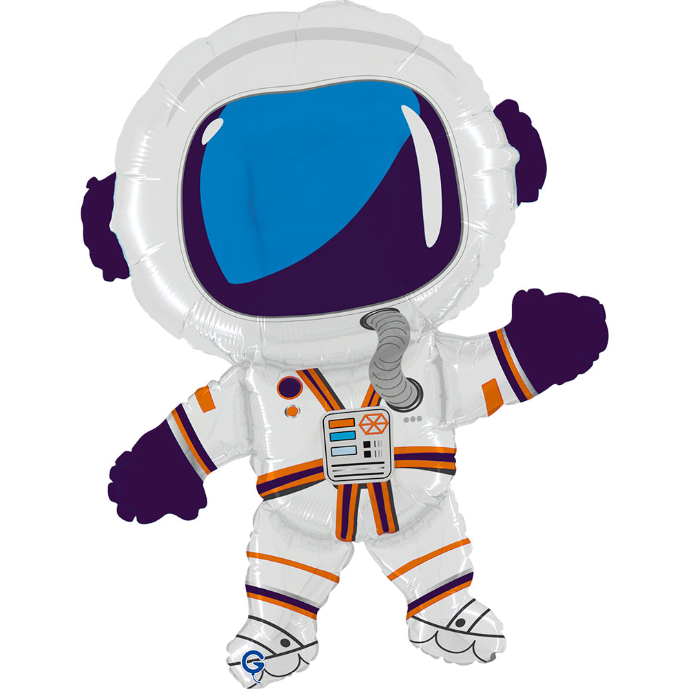 Ballon alu  Astronaute Bleu 70cm