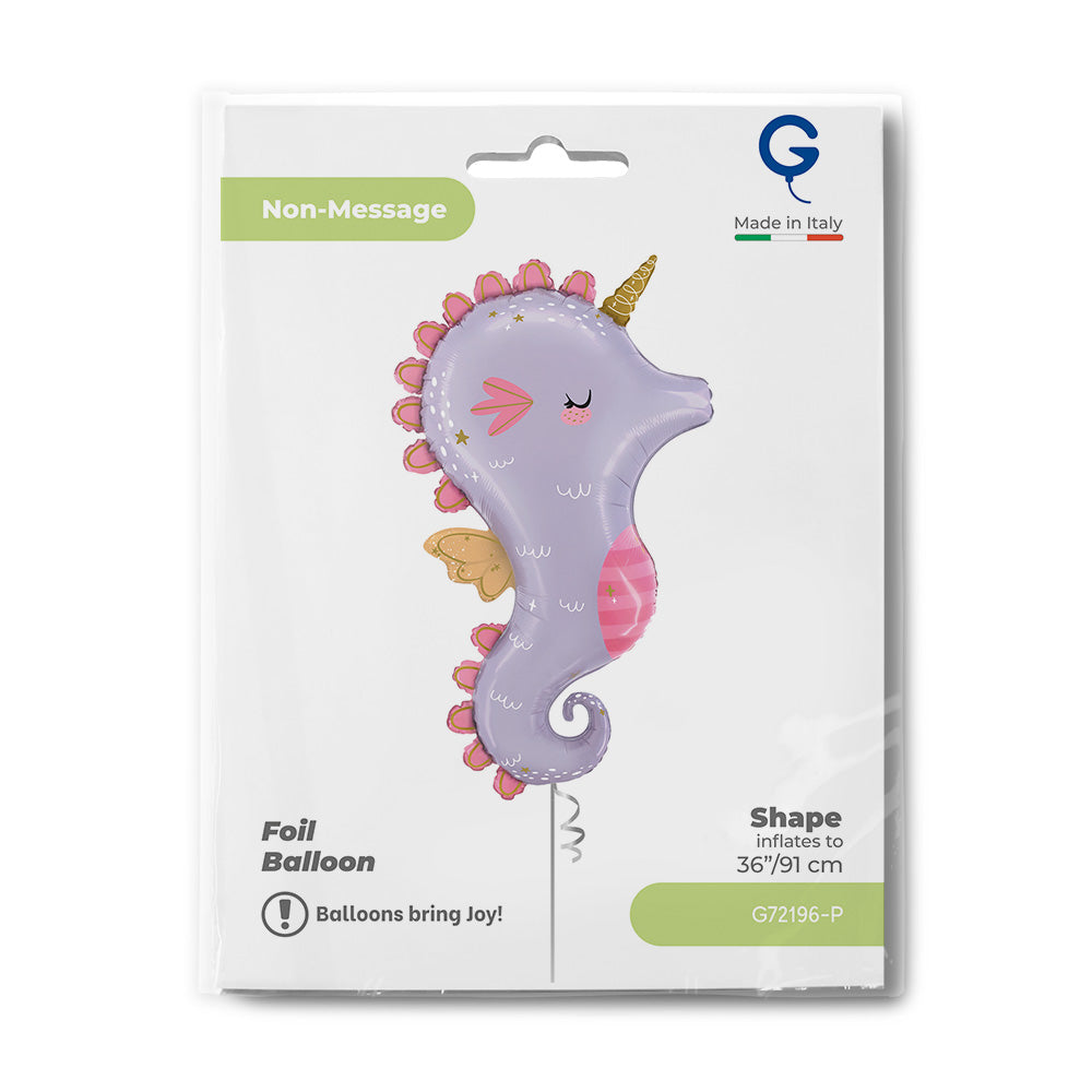 Ballon alu Hippocampe magique 52x90cm