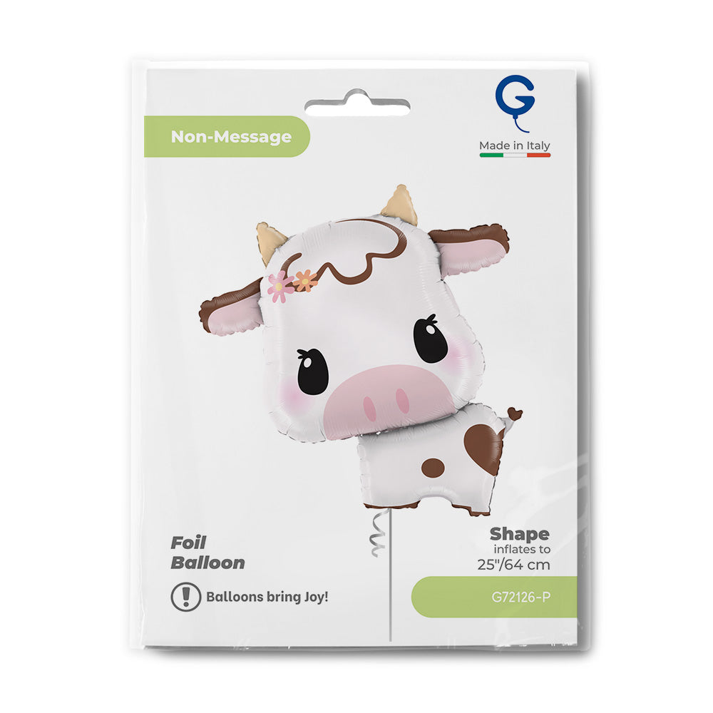 Ballon Vache mignonne en Alu 57x59cm