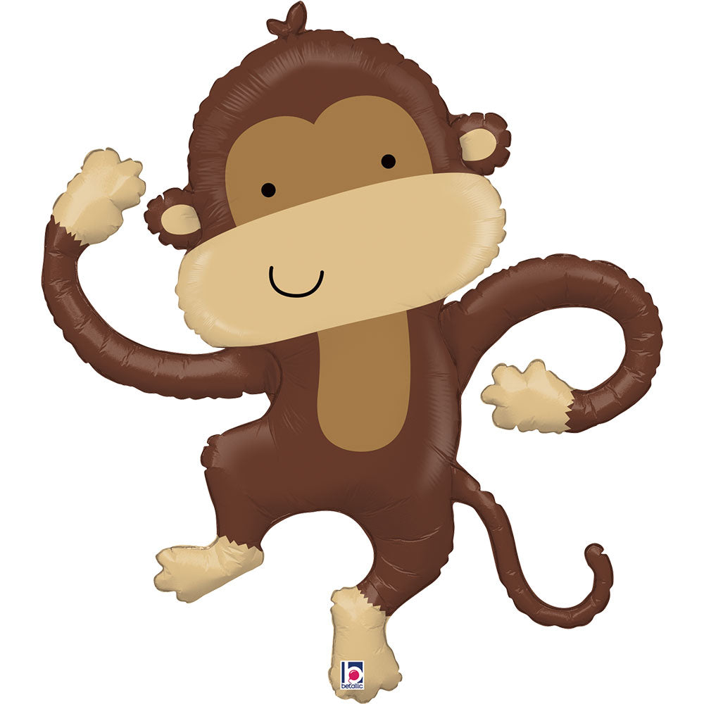 Ballon alu Singe rigolo 84cm