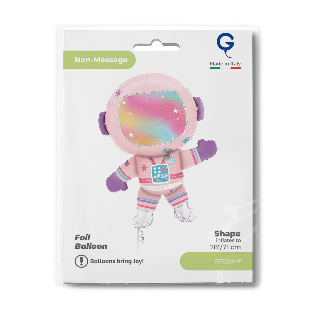 Ballon alu Astronaute girly 71cm