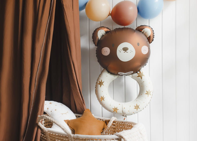 Ballon Ourson Hochet en aluminium 61 x 88 cm
