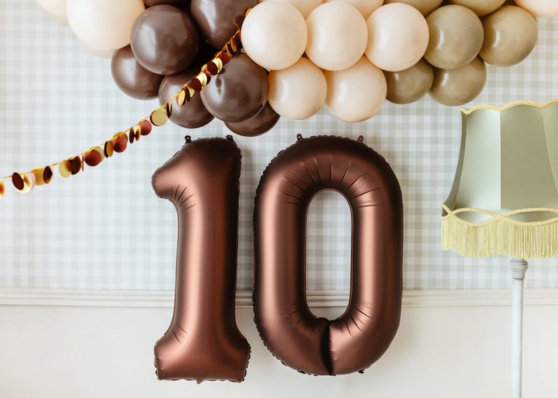 Ballon Chiffre "1" en aluminium Moka 86cm