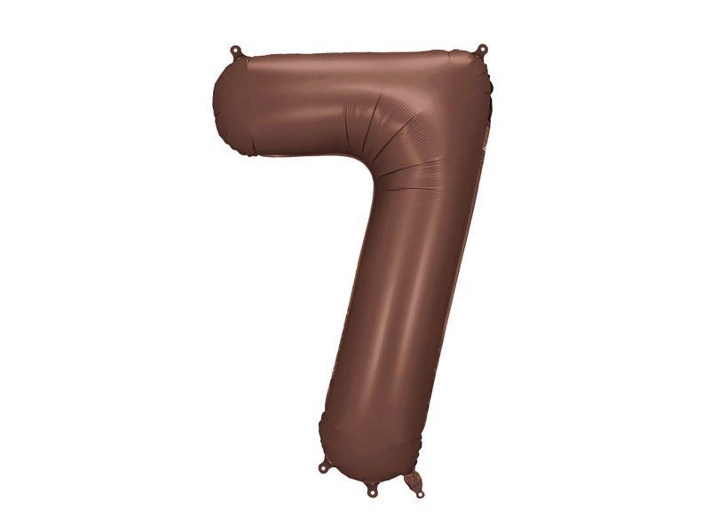 Ballon Chiffre "7" en aluminium Moka 86cm
