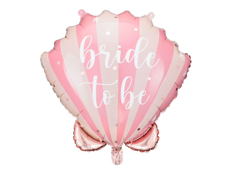 Ballon Coquillage Bride to be Rose en aluminium 52x50 cm