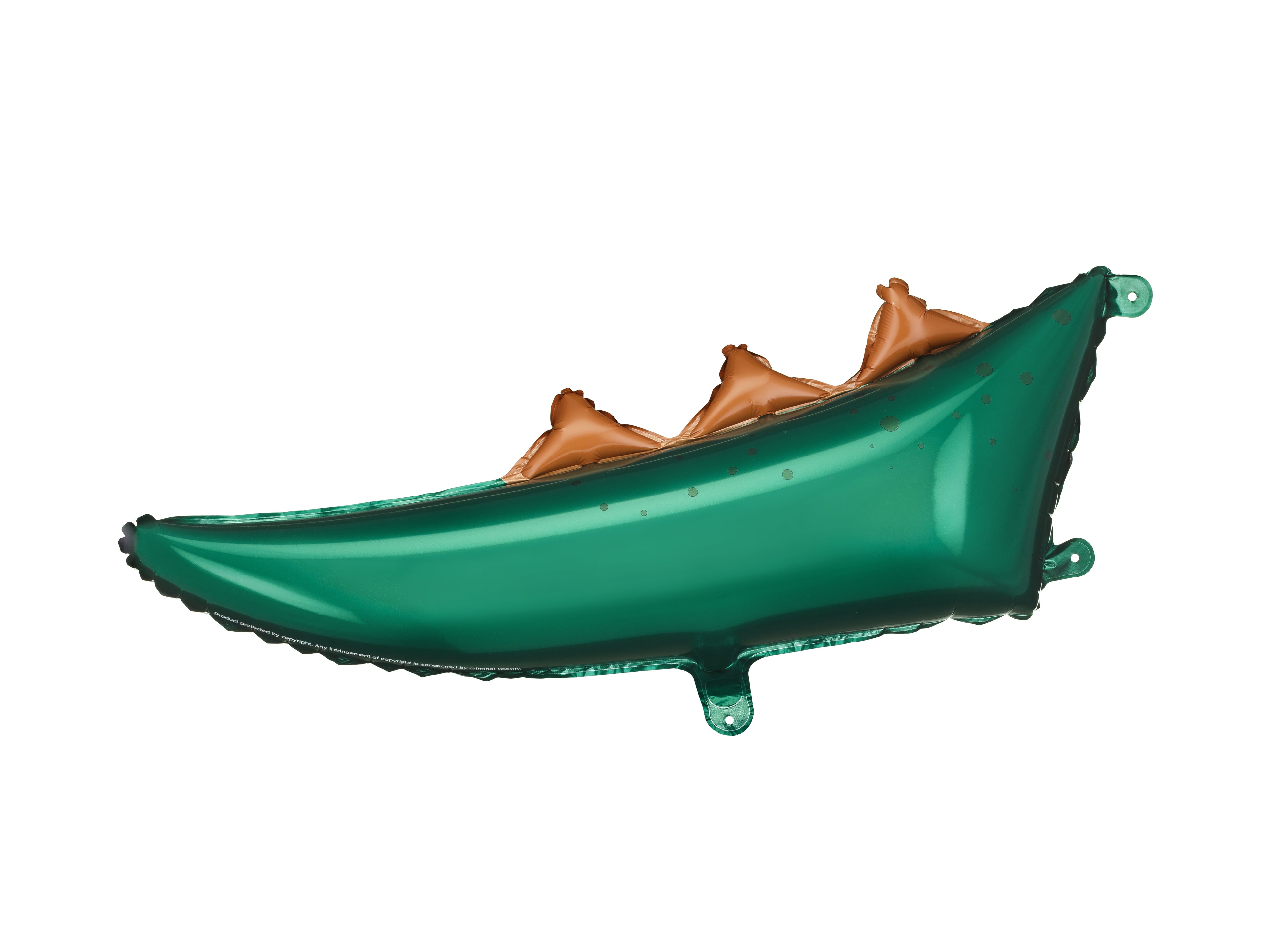 Ballon Queue de dinosaure en aluminium vert et marron 79x35 cm