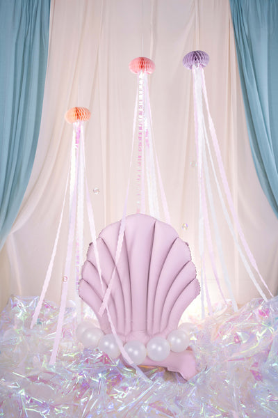 Ballon Coquille autoportant rose en foil 96x80 cm
