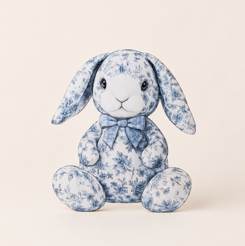 Cardipop "Bunny le doudou lapin Toile de Jouy"