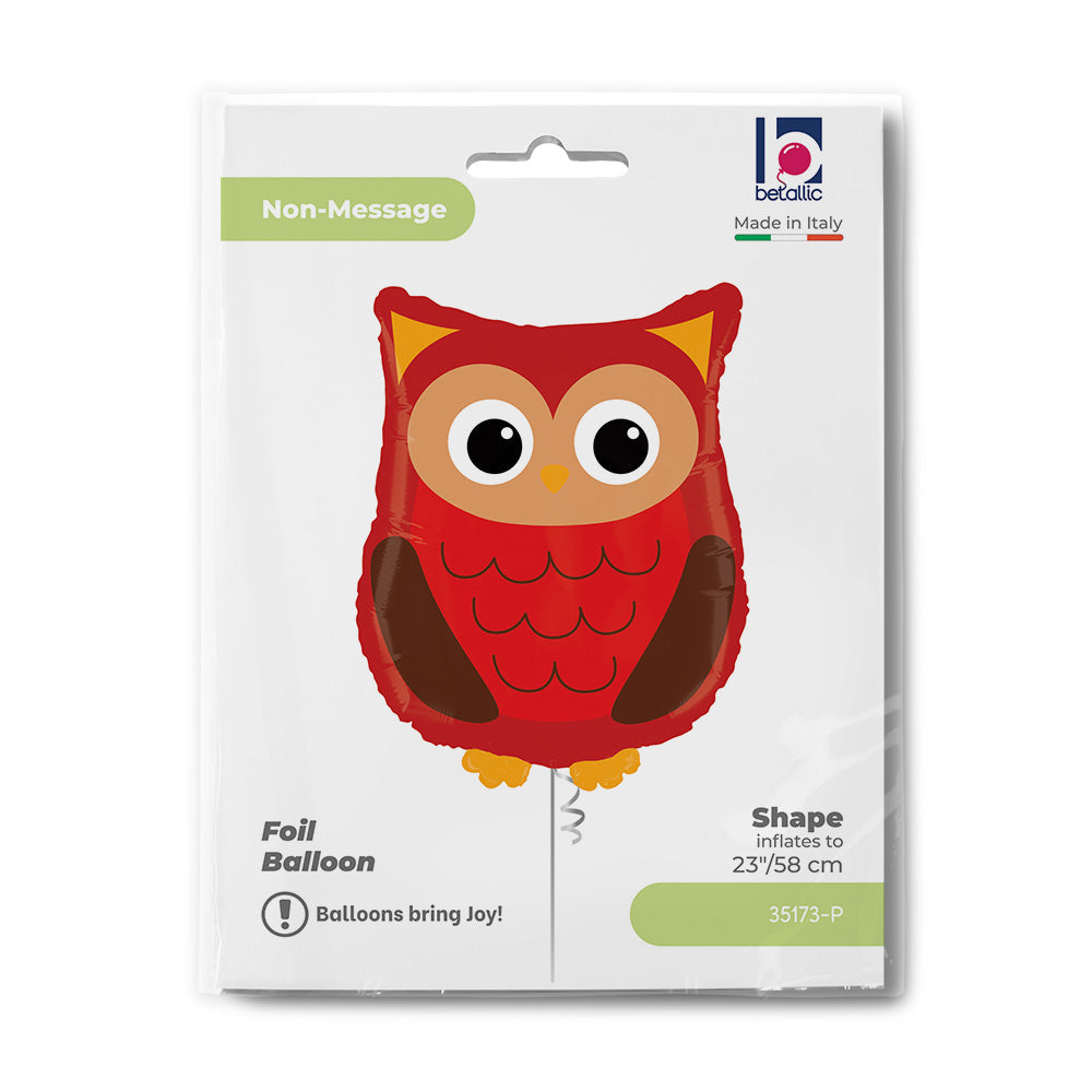 Ballon alu Hibou Chouette Ami de le Forêt 56cm
