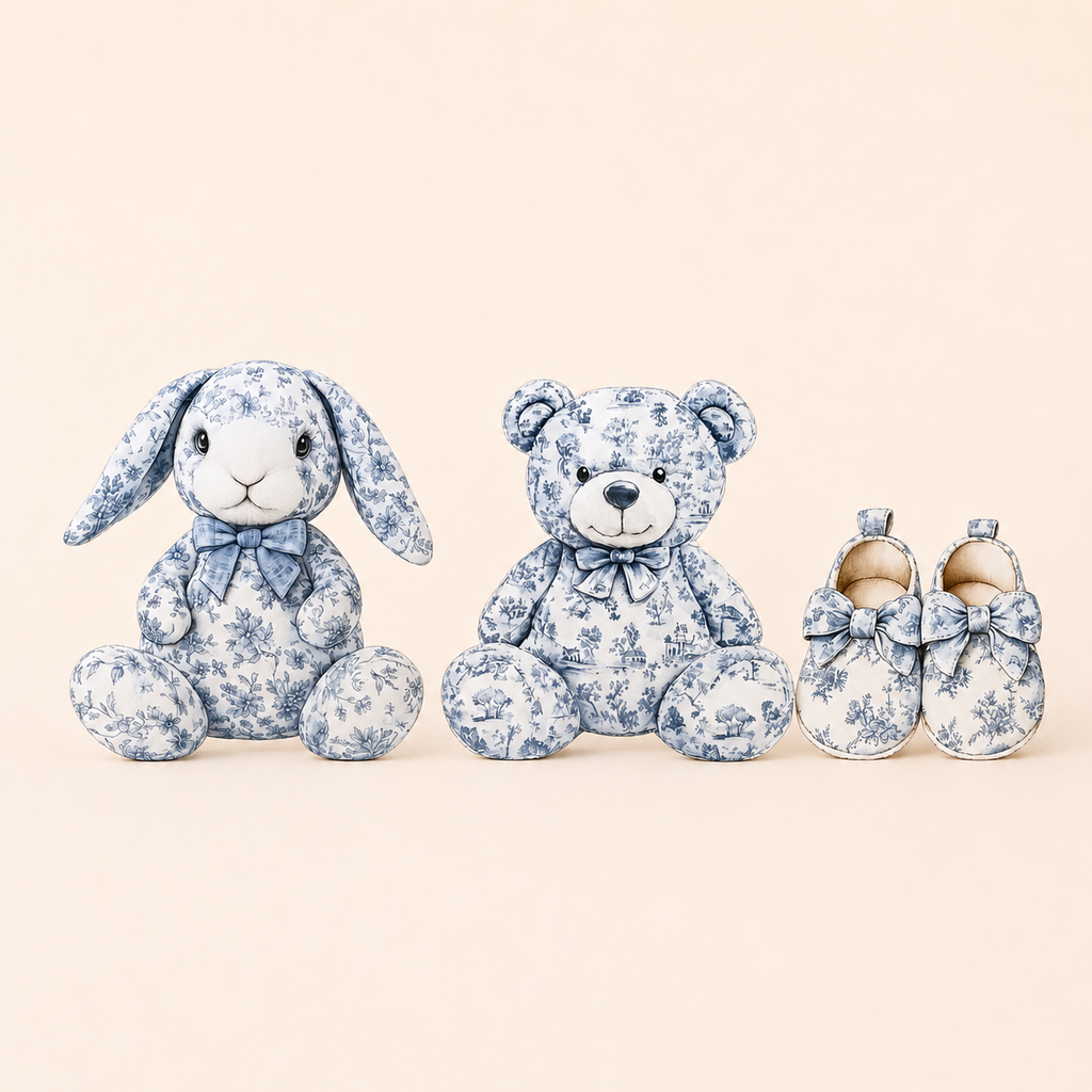 Cardipop "Paddy l'ourson doudou Toile de Jouy"