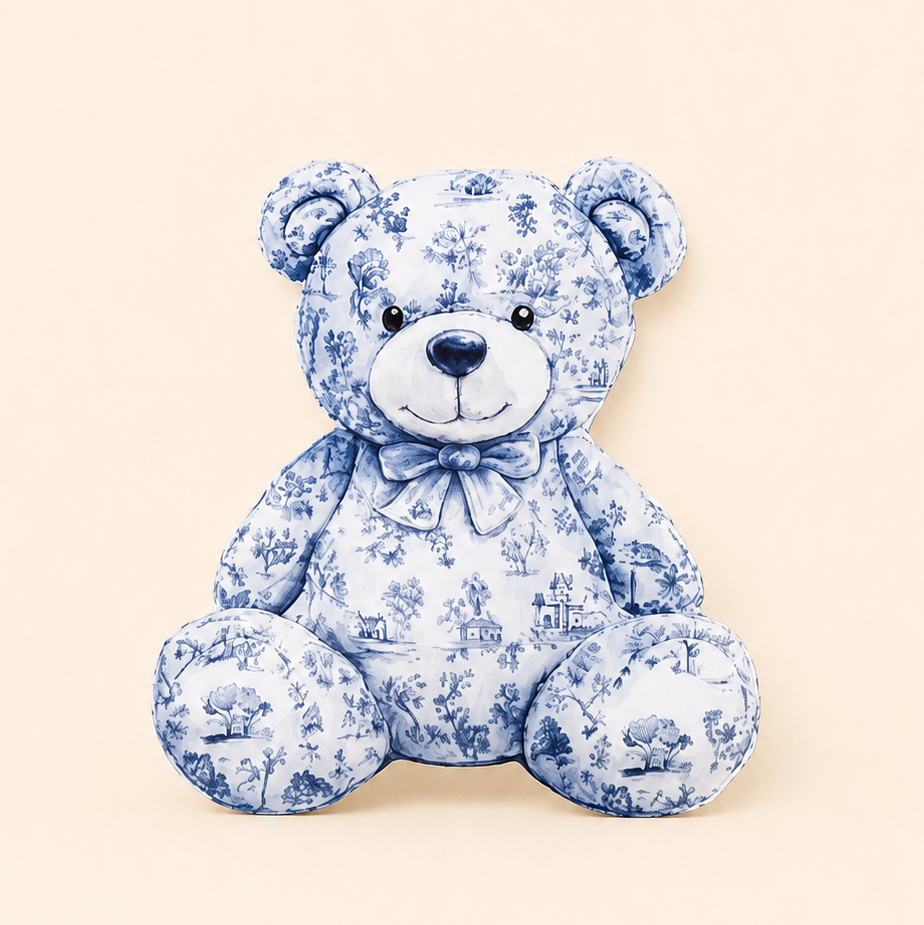 Cardipop "Paddy l'ourson doudou Toile de Jouy"