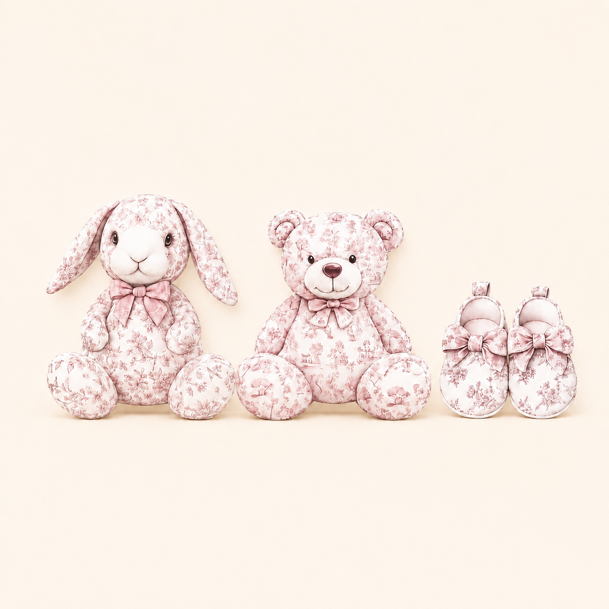 Cardipop "Rosy le doudou lapine Toile de Jouy"