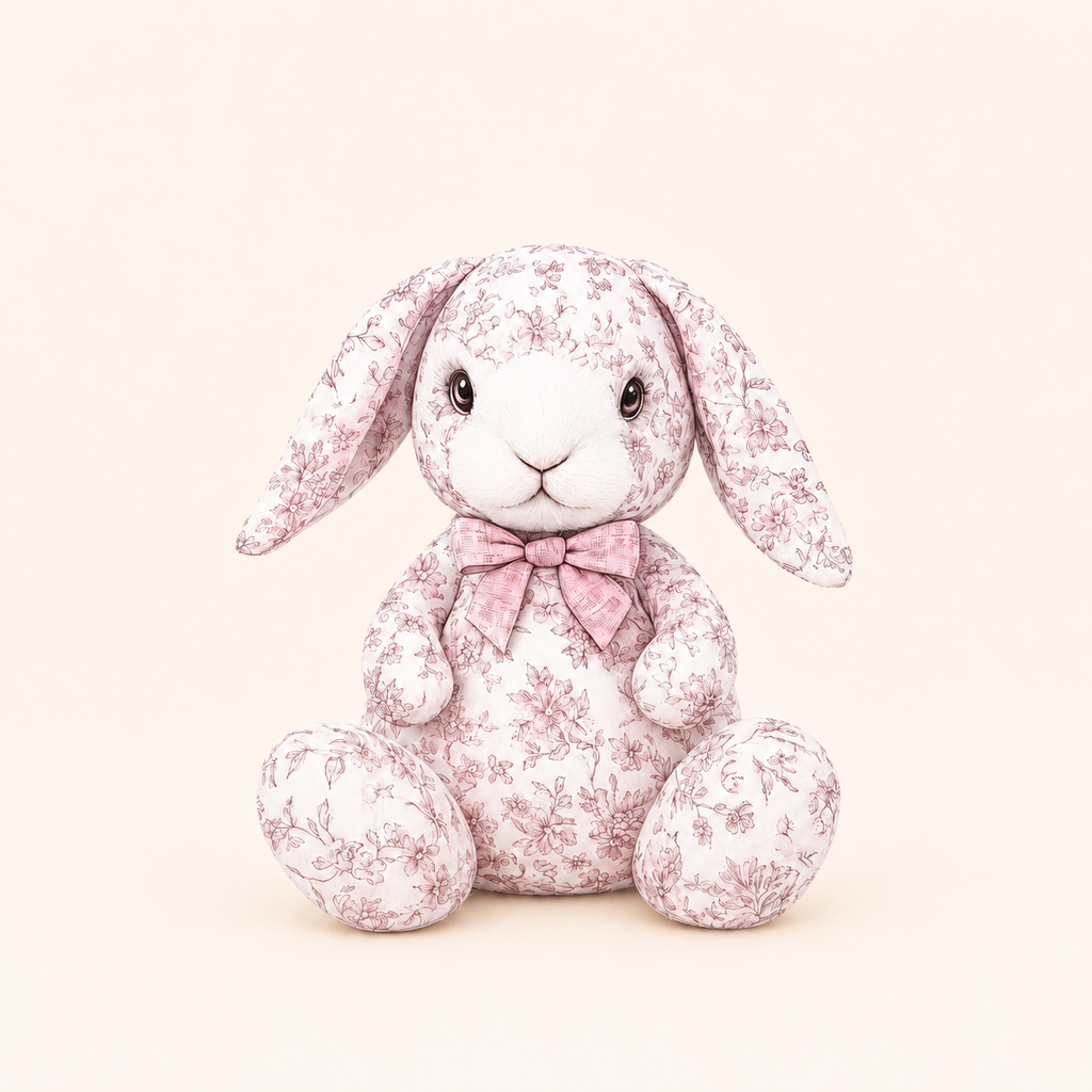 Cardipop "Rosy le doudou lapine Toile de Jouy"