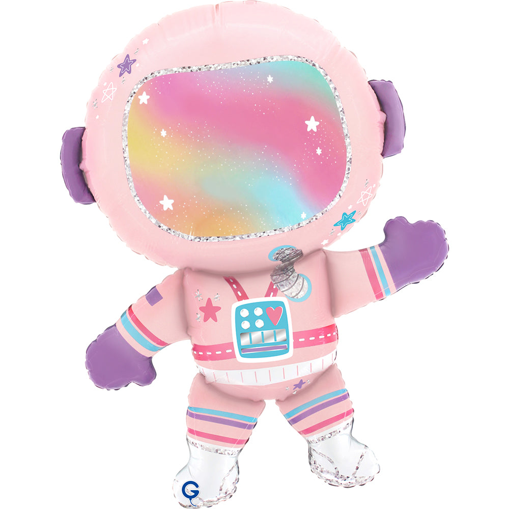 Ballon alu Astronaute girly 71cm
